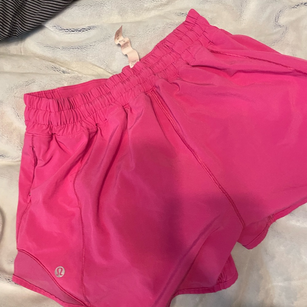 Pink size 6 tall lululemon shorts
